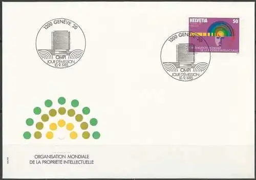 SCHWEIZ 1985 Mi-Nr. WIPO 5 FDC