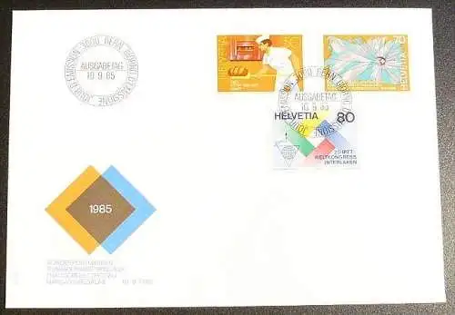 SCHWEIZ 1985 Mi-Nr. 1301/03 FDC