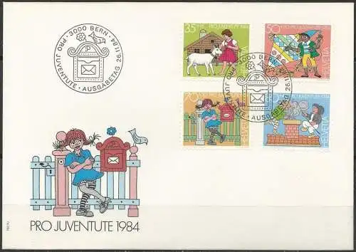 SCHWEIZ 1984 Mi-Nr. 1284/87 FDC