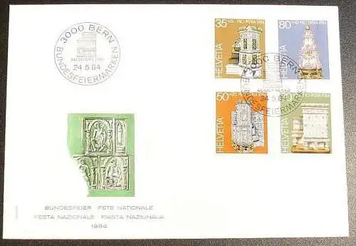 SCHWEIZ 1984 Mi-Nr. 1272/75 FDC