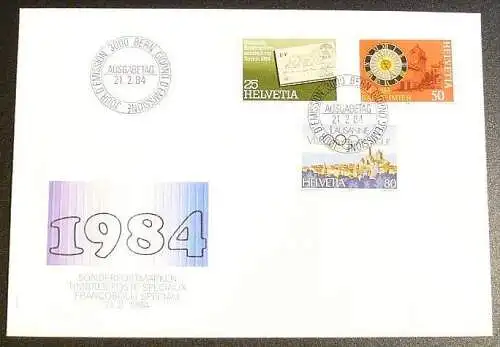 SCHWEIZ 1984 Mi-Nr. 1267/69 FDC