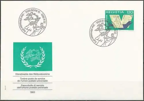 SCHWEIZ 1983 Mi-Nr. UPU 14 FDC