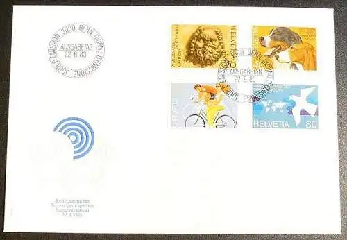 SCHWEIZ 1983 Mi-Nr. 1256/59 FDC