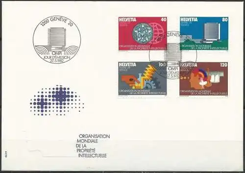 SCHWEIZ 1982 Mi-Nr. WIPO 1/4 FDC
