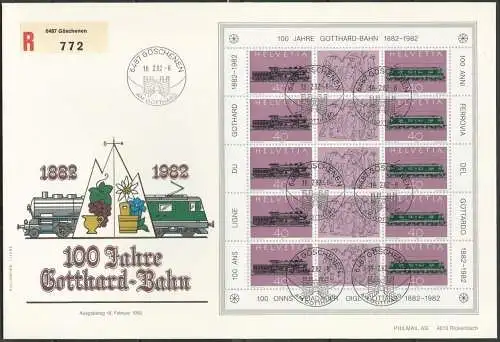 SCHWEIZ 1982 Mi-Nr. 1214/15 Kleinbogen FDC