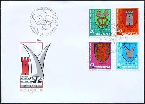 SCHWEIZ 1981 Mi-Nr. 1210/13 FDC