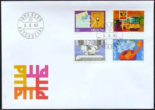 SCHWEIZ 1980 Mi-Nr. 1180/83 FDC