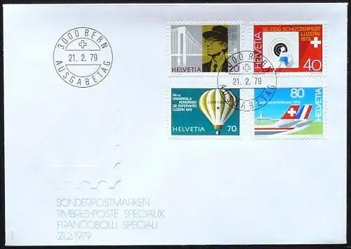 SCHWEIZ 1979 Mi-Nr. 1150/53 FDC