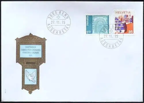 SCHWEIZ 1975 Mi-Nr. 1067/68 FDC