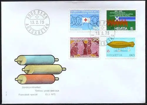 SCHWEIZ 1975 Mi-Nr. 1046/49 FDC