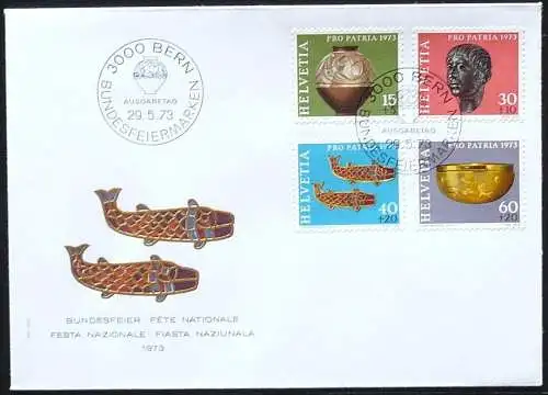 SCHWEIZ 1973 Mi-Nr. 996/99 FDC