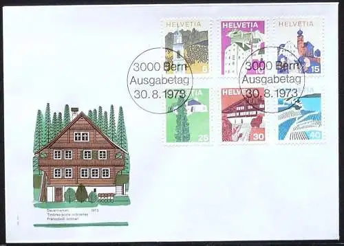 SCHWEIZ 1973 Mi-Nr. 1003/12 FDC