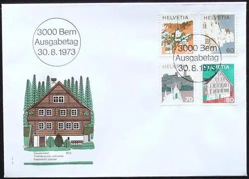 SCHWEIZ 1973 Mi-Nr. 1003/12 FDC