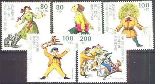 DEUTSCHLAND 1994 Mi-Nr. 1726/30 ** MNH