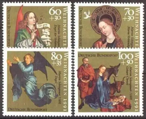 DEUTSCHLAND 1991 Mi-Nr. 1578/81 ** MNH