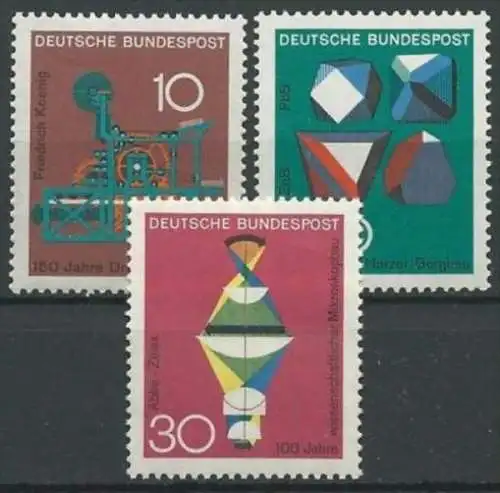 DEUTSCHLAND 1968 Mi-Nr. 546/48 ** MNH