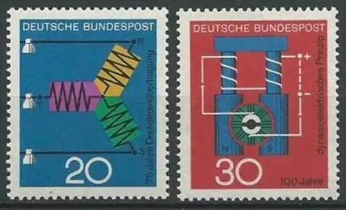 DEUTSCHLAND 1966 Mi-Nr. 521/22 ** MNH