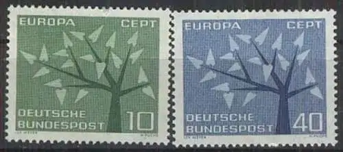 DEUTSCHLAND 1962 Mi-Nr. 383/84 ** MNH
