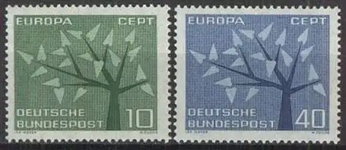 DEUTSCHLAND 1962 Mi-Nr. 383/84 ** MNH