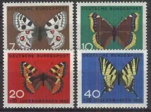 DEUTSCHLAND 1962 Mi-Nr. 376/79 ** MNH