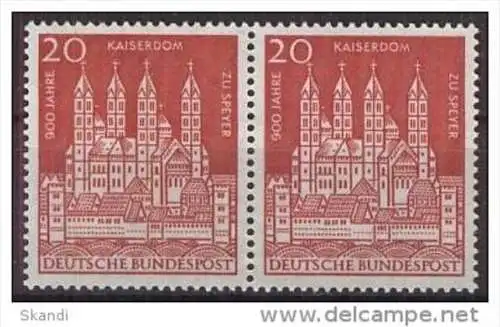 DEUTSCHLAND 1961 Mi-Nr. 366 2x ** MNH