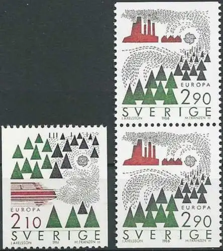 SCHWEDEN 1986 Mi-Nr. 1397/98 CDD ** MNH