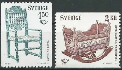 SCHWEDEN 1980 Mi-Nr. 1115/16 ** MNH