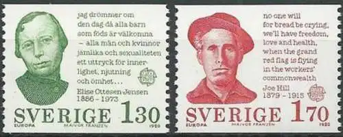 SCHWEDEN 1980 Mi-Nr. 1106/07 ** MNH