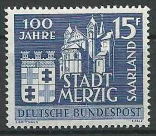 SAARLAND 1957 Mi-Nr. 401 ** MNH