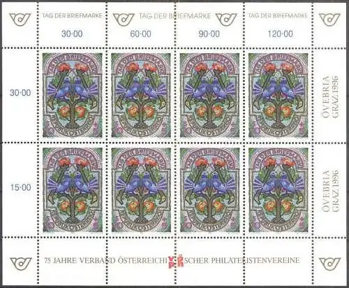 ÖSTERREICH 1996 Mi-Nr. 2187 Kleinbogen ** MNH