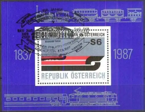 ÖSTERREICH 1987 Mi-Nr. Block 9 Sonderstempel o used