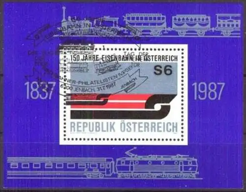 ÖSTERREICH 1987 Mi-Nr. Block 9 Sonderstempel o used