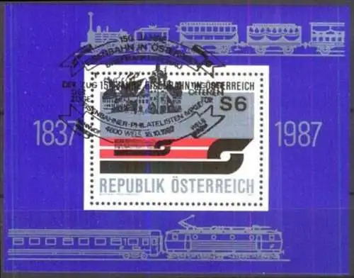 ÖSTERREICH 1987 Mi-Nr. Block 9 Sonderstempel o used