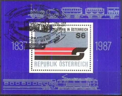 ÖSTERREICH 1987 Mi-Nr. Block 9 Sonderstempel o used