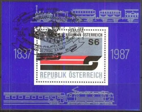 ÖSTERREICH 1987 Mi-Nr. Block 9 Sonderstempel o used