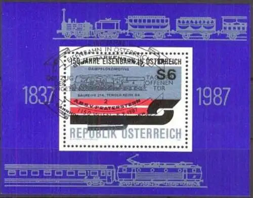 ÖSTERREICH 1987 Mi-Nr. Block 9 Sonderstempel o used