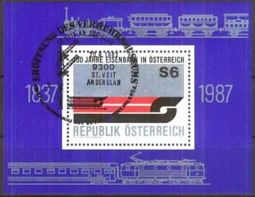 ÖSTERREICH 1987 Mi-Nr. Block 9 Sonderstempel o used