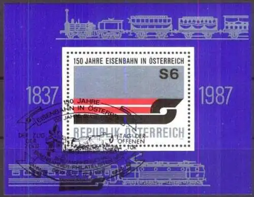 ÖSTERREICH 1987 Mi-Nr. Block 9 Sonderstempel o used