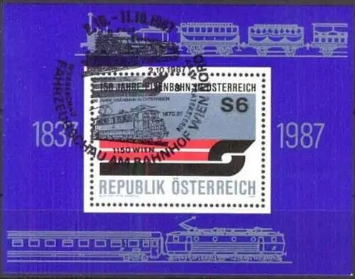 ÖSTERREICH 1987 Mi-Nr. Block 9 Sonderstempel o used