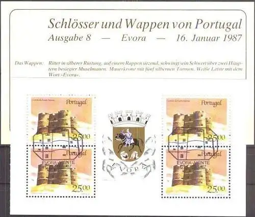 PORTUGAL 1987 Mi-Nr. 1708 Kleinbogen aus MH o used