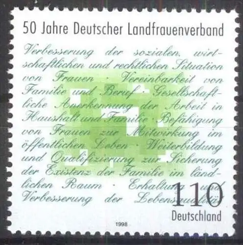 DEUTSCHLAND 1998 Mi-Nr. 1988 ** MNH