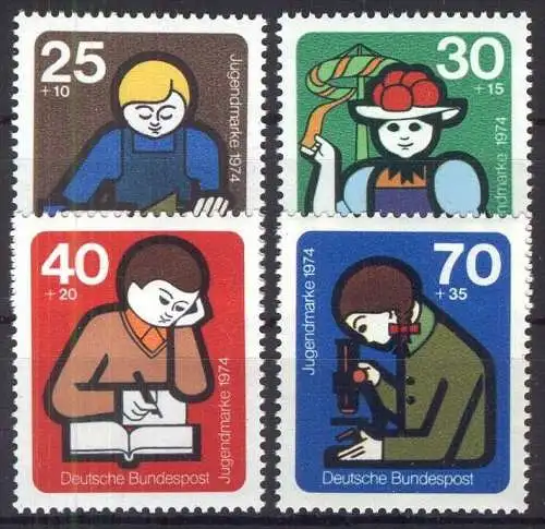 DEUTSCHLAND 1974 Mi-Nr. 800/03 ** MNH