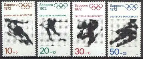 DEUTSCHLAND 1971 Mi-Nr. 680/83 ** MNH