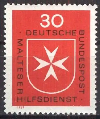 DEUTSCHLAND 1969 Mi-Nr. 600 ** MNH