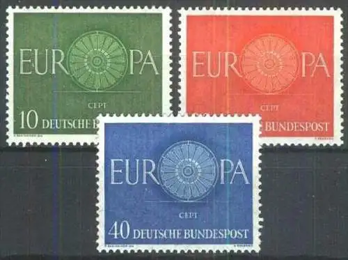 DEUTSCHLAND 1960 Mi-Nr. 337/39 ** MNH