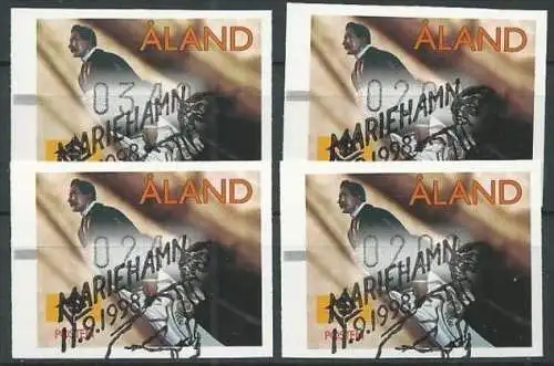 ALAND 1998 Mi-Nr. ATM 9 Satz 1 Automatenmarken o used - aus Abo