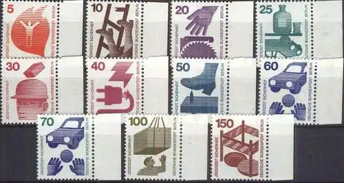 BERLIN 1971 Mi-Nr. 402/11 + 453 A Randstücke ** MNH