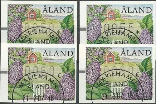 ALAND 2006 Mi-Nr. ATM 17 Satz Automatenmarken o used - aus Abo