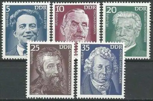 DDR 1975 Mi-Nr. 2025/29 ** MNH