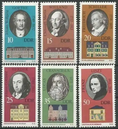 DDR 1973 Mi-Nr. 1856/61 ** MNH